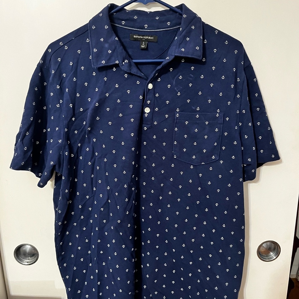 Banana Republic Navy Blue Men's Shirt